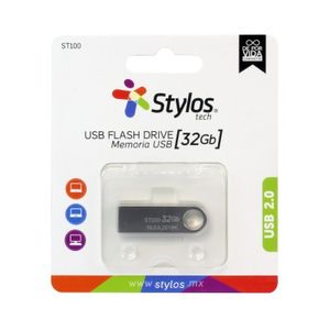 Memoria Usb Stylos Stmusb3B, Plata, 32 Gb, Usb 2.0 Stmusb3B