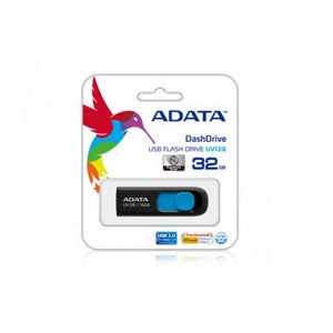 Memoria Usb Adata , Negro, 128 Gb, Usb 3.0, 90 Mb/S, 40 Mb/S Auv128-128G-Rbe