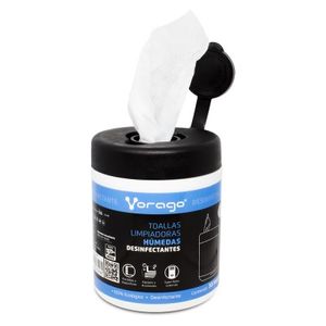 Toallas Vorago Cln-107 Humedas Desinfectantes Bote 30Pz Cln-107