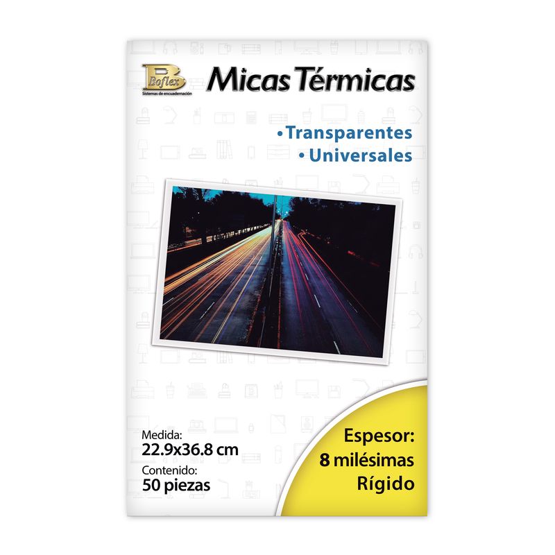 MICA TERMICA OFICIO CON 50PZAS (8 MLS)