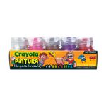 PINTURA TEMPERA LAVABLE 25ML CON 10 BOTES CRAYOLA