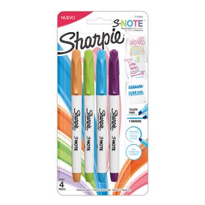 Resaltador Sharpie S-Note Blt Con 4 Cols Surtidos 2132980