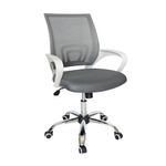 SILLA SECRETARIAL CON BRAZOS MALLA ECOCHAIR BLANCA