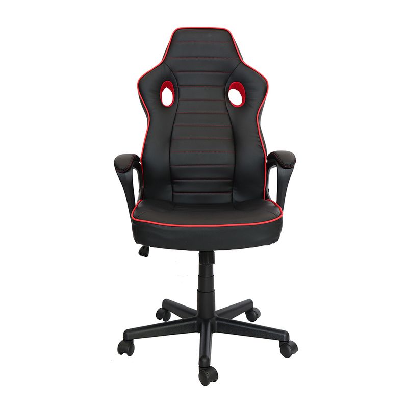 SILLON GAMER 3 VINIPIEL NEGRO CON ROJO OFFIHO