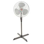 VENTILADOR DE PEDESTAL 18" MAN ASPAS PLASTICO, REJILLAS METALICAS, GRIS
