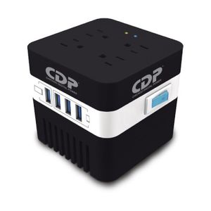Regulador De Voltaje Cdp Ru-Avr604,, 4, Negro, 600 Va Ru-Avr604