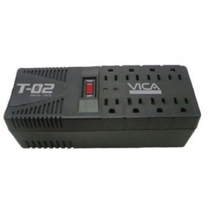 Regulador Vica T-02, 1200 Va, 700 W, 8, 300 J, Negro T-02
