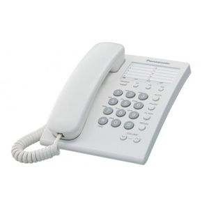 Teléfono Analógico Panasonic Kx-Ts550Mew, Analógica, Escritorio/Pared, Color Blanco, Incluye Memoria Para 10 Número Kx-Ts550Mew