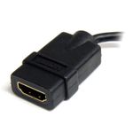 ADAPTADOR DE VIDEO MICRO HDMI A HDMI  DE 5" HEMBRA