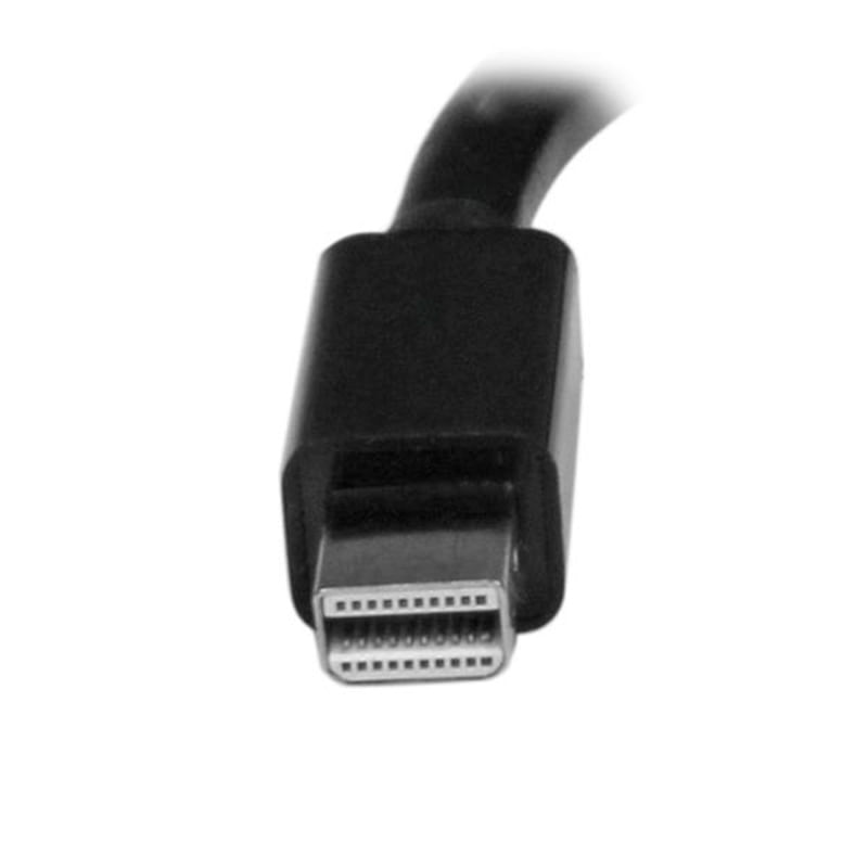 ADAPTADOR DE VIDEO MINI DISPLAYPORT A HDMI Y VGA, 19 CM, COLOR NEGRO