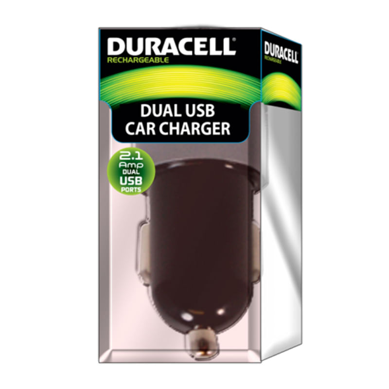 CARGADOR PARA AUTO USB 21 AMPERES DURACELL