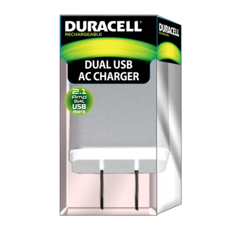 ADAPTADOR DE CORRIENTE USB 21 AMPERES DURACELL