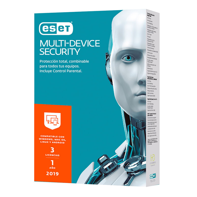 ANTIVIRUS ESET MULTIDEVICE SECURITY 3 USUARIOS 2019
