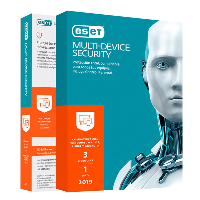 ANTIVIRUS ESET MULTIDEVICE SECURITY 3 USUARIOS 2019