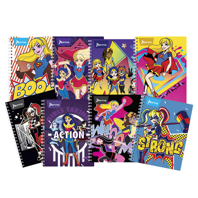 CUADERNO PROFESIONAL 100H RAYAS SUPERHERO GIRLS