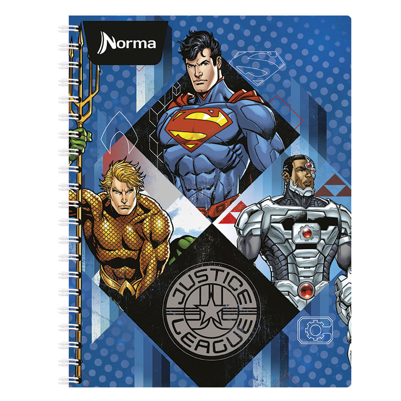 CUADERNO PROFESIONAL 100H RAYAS JUSTICE LEAGUE