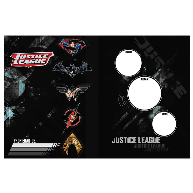 CUADERNO PROFESIONAL 100H RAYAS JUSTICE LEAGUE