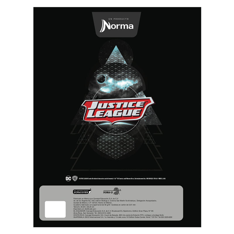 CUADERNO PROFESIONAL 100H RAYAS JUSTICE LEAGUE