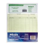 BLOCK POLIZA CHEQUE CARTA CARBON C/25JGS