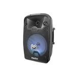BAFLE DE 8" AMPLIFICADO, RECARGABLE, BLUETOOTH, CON CONTROL REMOTO Y MICROFONO, NEGRO
