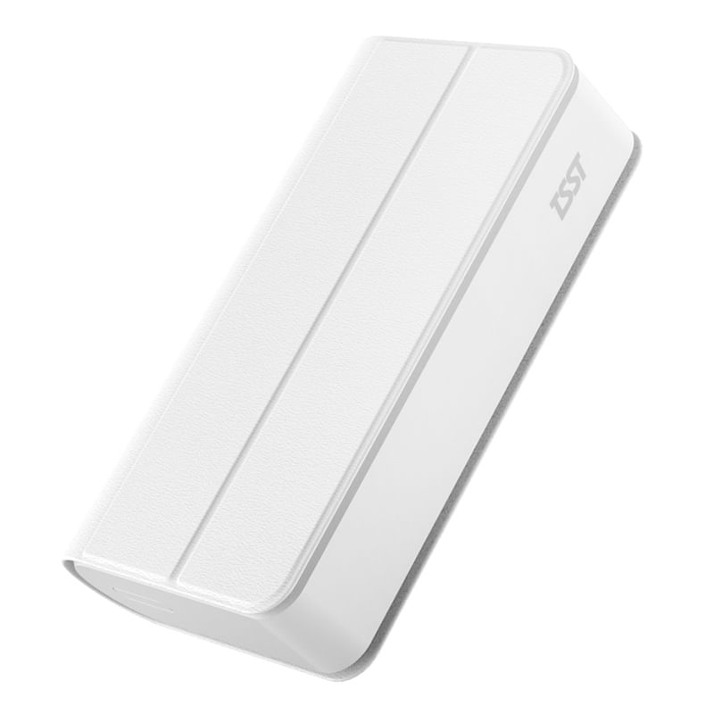 BOCINA PORTATIL BLUETOOTH RECARGABLE HASTA 10 HORAS, AUXILIAR, 3WX2, FUNDA BLANCA