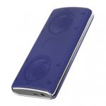 BOCINA PORTATIL BLUETOOTH RECARGABLE HASTA 10 HORAS, AUXILIAR, 3WX2, ESTUCHE AZUL