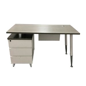 Escritorio Con Archivero De 3 Cajones Y Un Compartimento 1.20Mt Cenizo Blanco 8N3024