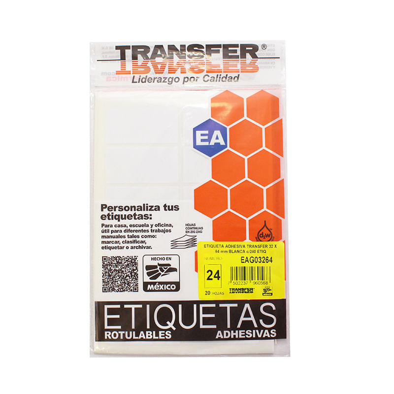 ETIQUETA BLANCA 32X64 MM C/240 ETIQ
