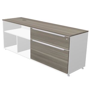 Credenza Baja Vista Der Con 2 Cajones Ceniza Con Blanco G15Cre16461P1A1Ed