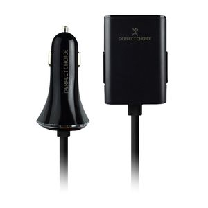 Cargador Multiple Para Auto Usb Negro Pc-101451