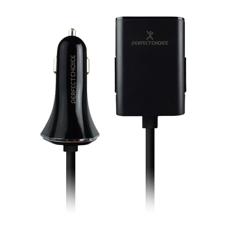 CARGADOR MULTIPLE PARA AUTO USB NEGRO
