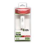 CARGADOR PARA AUTO USB 21 AMPERES BLANCO