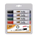 MARCADOR PARA PIZARRON CON 4 + BORRADOR BIC