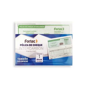 Block Poliza Cheque 1/2Of Carbon C/25Jgs Cp-1011-C
