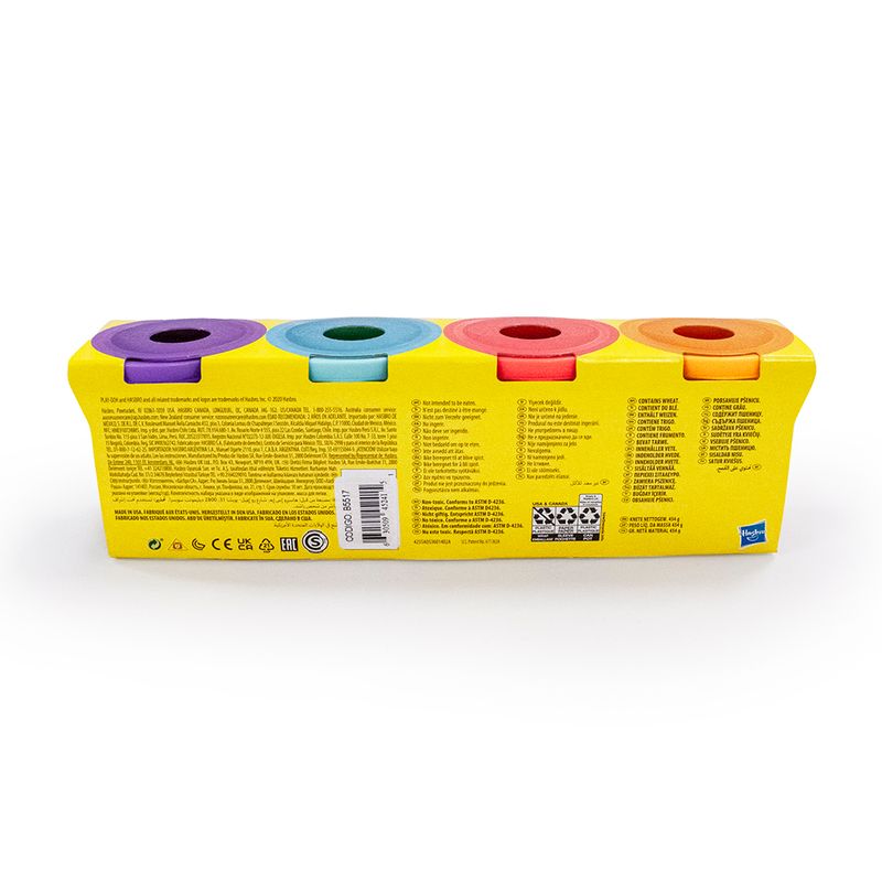 MASA MODELADORA C/4 COL BASICOS PLAY DOH