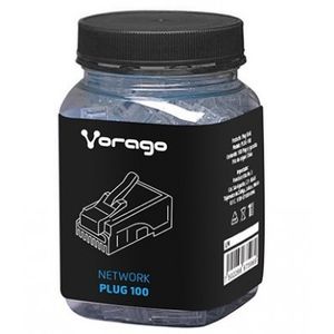 Plugs De Red Vorago Plug-100, Rj-45, Transparente Plug-100