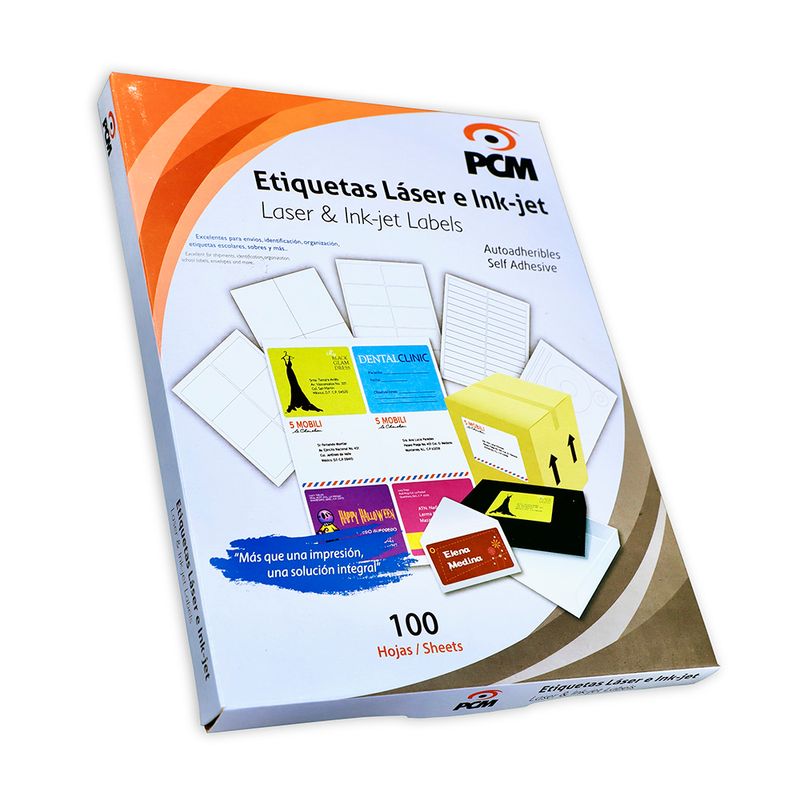 ETIQUETA LASER 109 CARTA PTE CON 100 HJS PCM