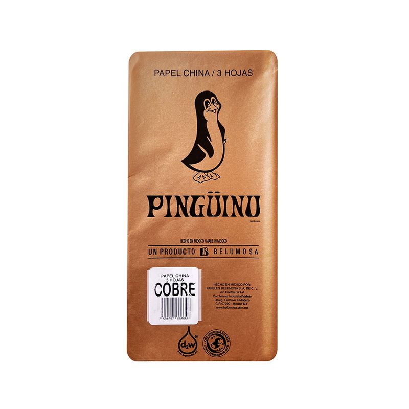 PAPEL CHINA  COBRE 50X75CM CON 3