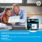 CARTUCHO DE TINTA HP 664 COLOR  F6V28AL