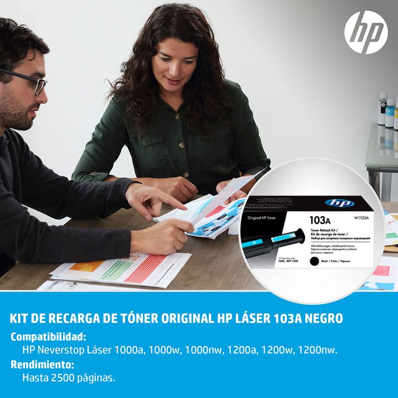 TONER LASER HP 103A NEVERSTOP NEGRO W1103A