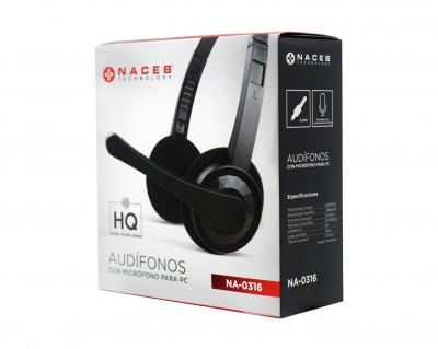 AUDIFONO CON MICROFONO PARA PC Naceb Technology NA-0316