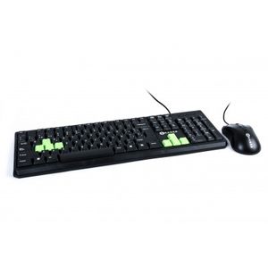 Kit De Teclado Y Mouse Naceb Technology, Estándar, Negro Na-457