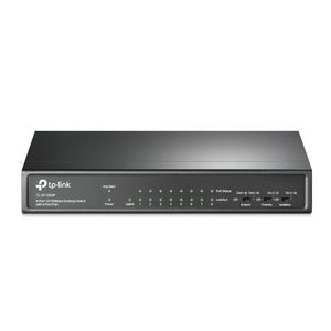 Switch Tp-Link Tl-Sf1009P, Negro, 8 Puertos 10/100 Mbps Poe + 1 Puerto 10/100Mbps, No Administrable 10/100Mbps Poe Tl-Sf1009P