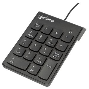 Teclado Manhattan, Usb, Numérico, Negro 176354