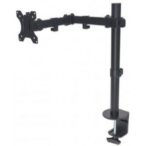 Soporte De Escritorio Móvil  Manhattan 461542, 8 Kg, Negro, Acero, Monitor, Universal 461542