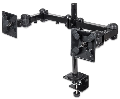Manhattan 420808 soporte para monitor 68,6 cm (27") Abrazadera Negro