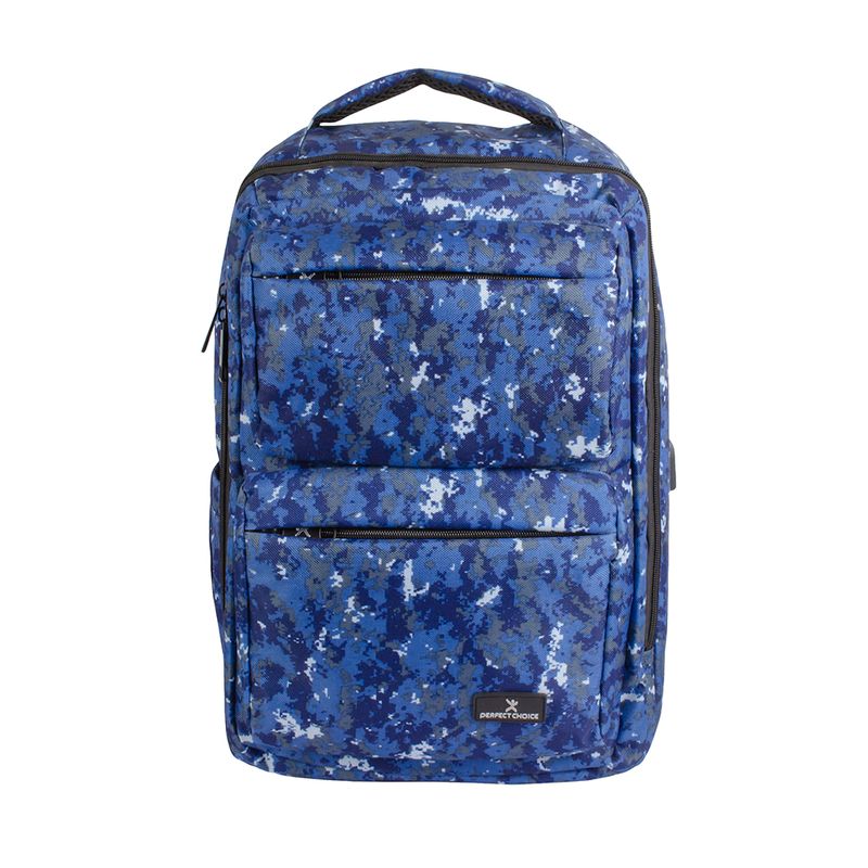 MOCHILA PARA LAPTOP PERFECT CHOICE 156" AZUL CAMUFLAJE