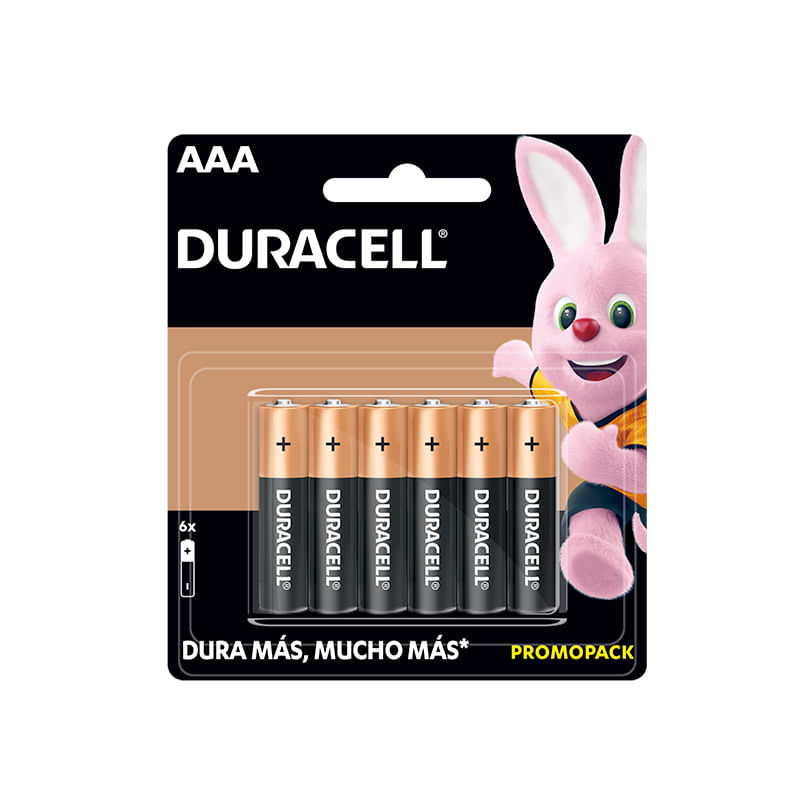 PILA AAA DURACELL 4 PILAS + 2 GRATIS