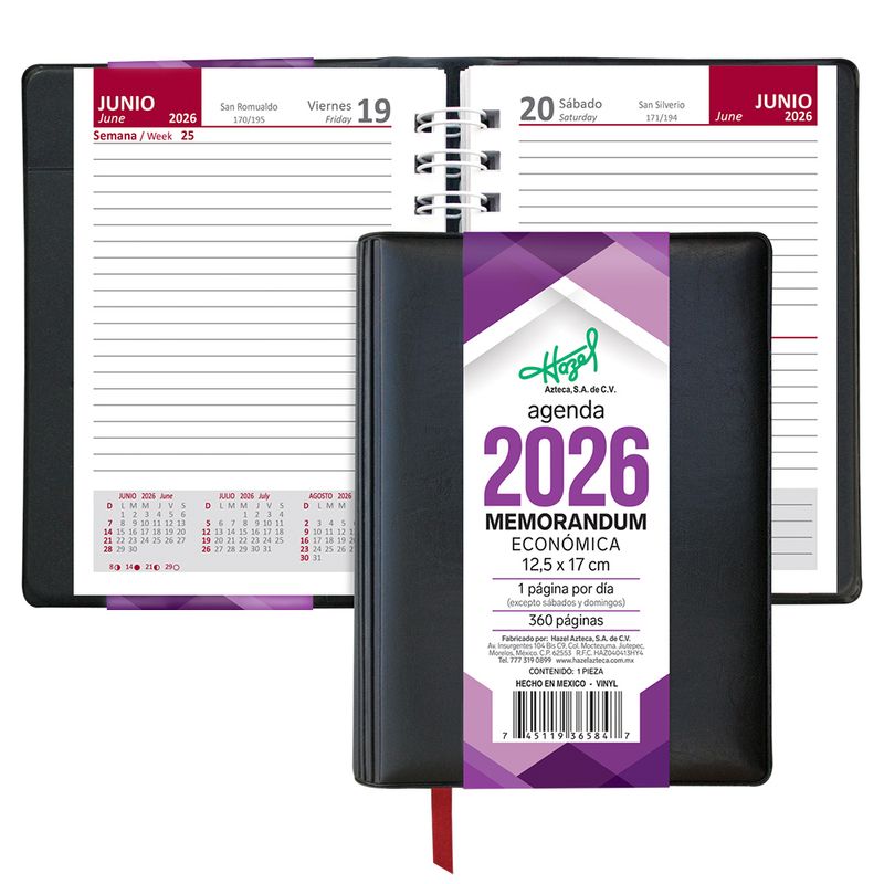 11233 - AGENDA ESPIRAL MEMORANDUM NEGRO