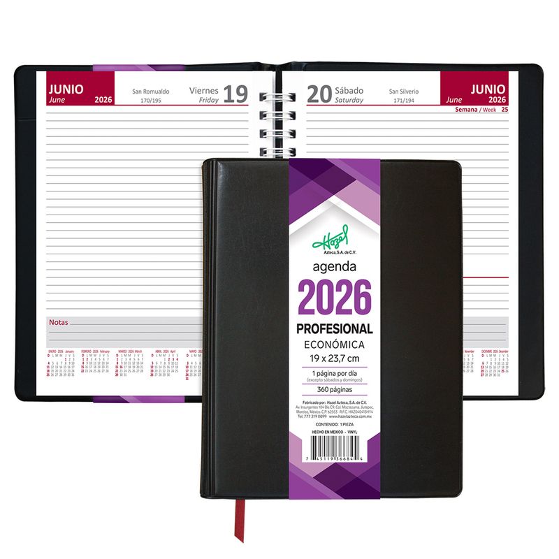 23879 - AGENDA ECONOMICA PROFESIONAL NEGRO